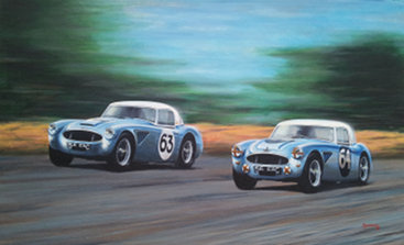 Clive Baker and John Harris at Mallory Park