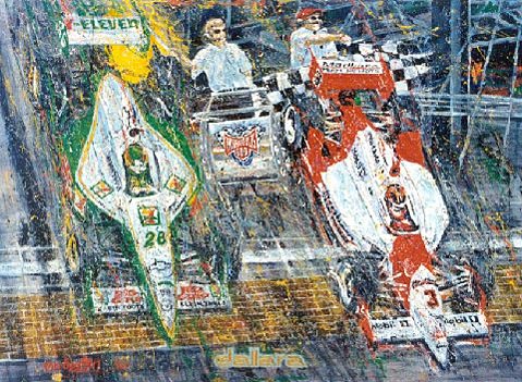 Seven Eleven Car 28 and Marlboro Car 3