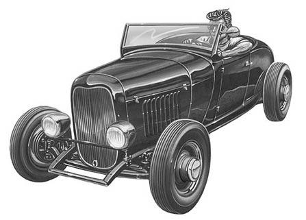 Hot Rod artwork for restaurant